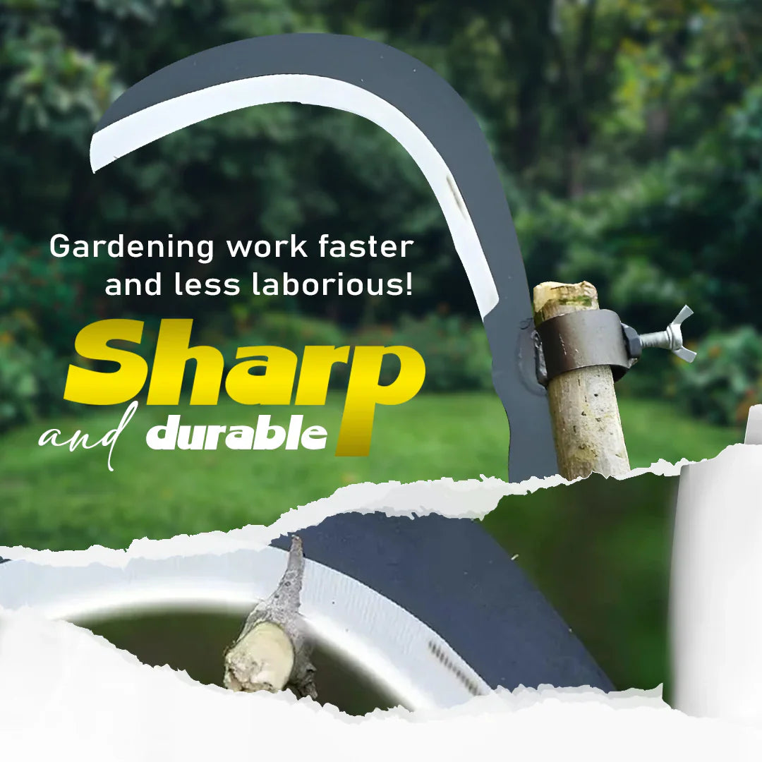 Multifunctional Carbon Steel Portable Grass Sickle, Tree Branch Cutting & Gardening Tool