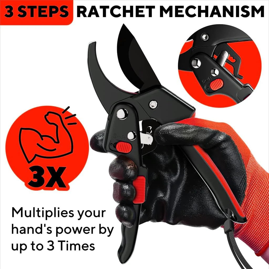 Heavy Duty 8 Inch Garden Bypass Pruning Shears | Plant Branch Cutter For Tree