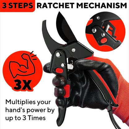 Heavy Duty 8 Inch Garden Bypass Pruning Shears | Plant Branch Cutter For Tree
