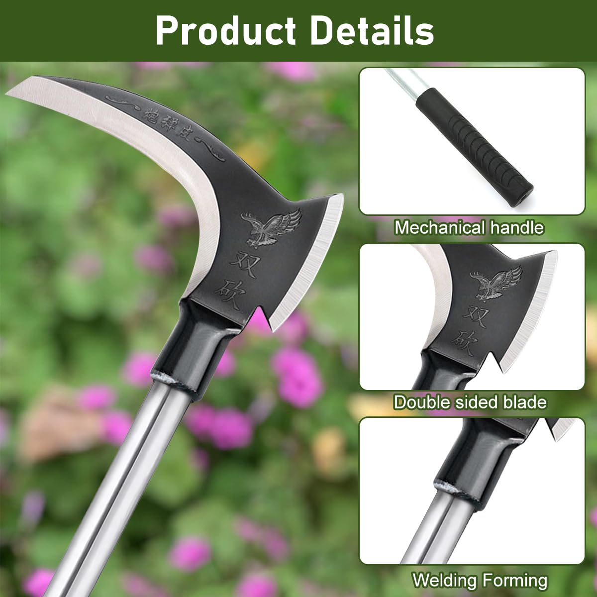 Carbon Steel Axe Tool | Cutting Gardening Sickle