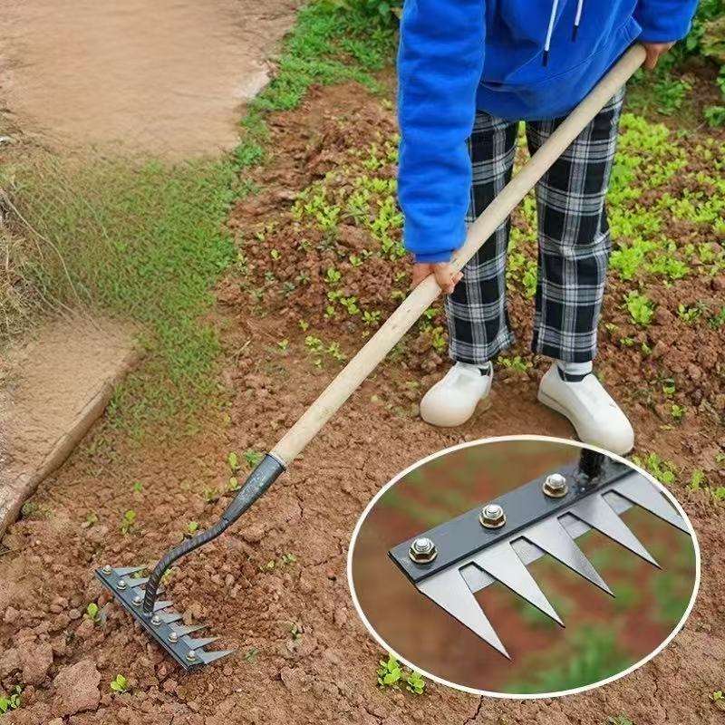 6 Teeth Multifunctional Manganese Steel Garden/Agriculture Weeding Tool