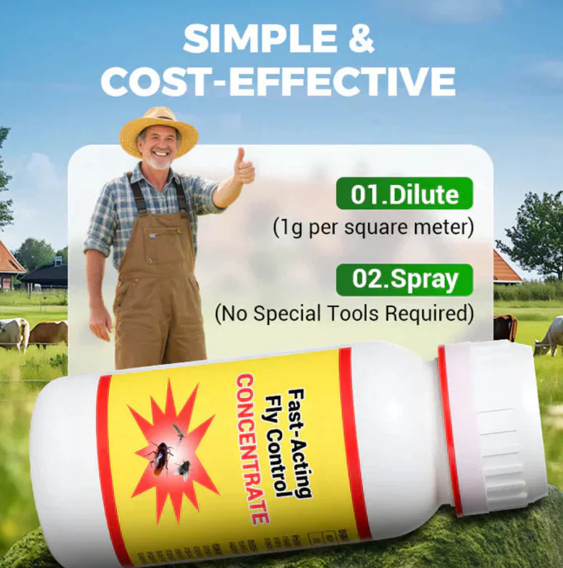 Fast Acting Fly Control Concentrate – (Pack of 2)