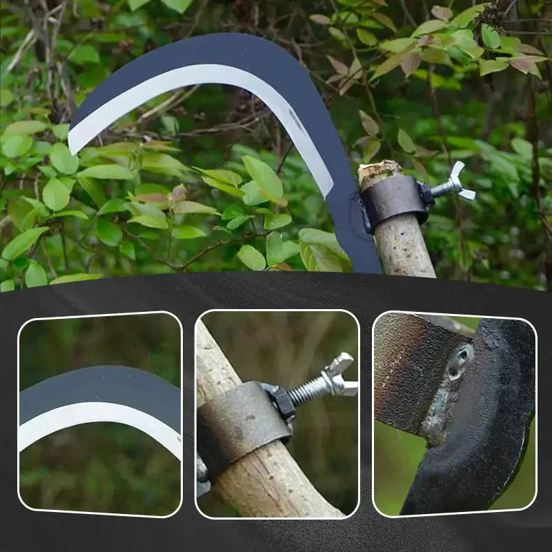 Multifunctional Carbon Steel Portable Grass Sickle, Tree Branch Cutting & Gardening Tool